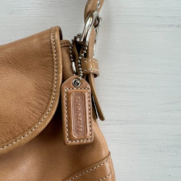 Coach Tan Leather Shoulder Bag - Picture 11 of 16